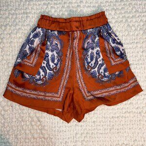 flowy boho bandana shorts